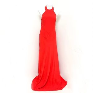 ASOS long red maxi ball gown holiday dress us 8
